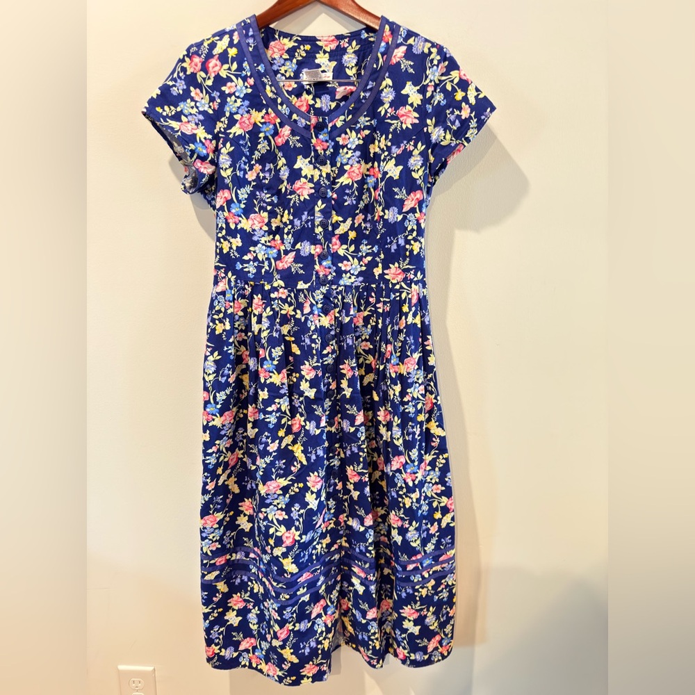 Lanz of Salzburg Vintage Floral Maxi Dress Size M
